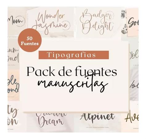 Pack Fuentes Script Tipograf A Lettering Fonts En Venta En Almirante