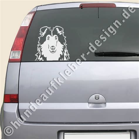 Hundeaufkleber Shop Collie Kopf Hunde Wandtattoo Autoaufkleber