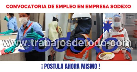 Empresa Trasnacional Sodexo Requiere Nuevo Personal Con Y Sin Experiencia