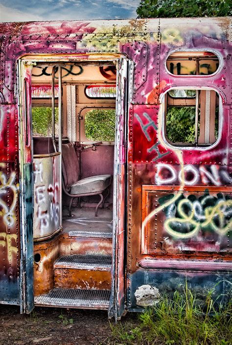 Haunted Graffiti Art Bus Photograph by Susan Candelario | Fine Art America