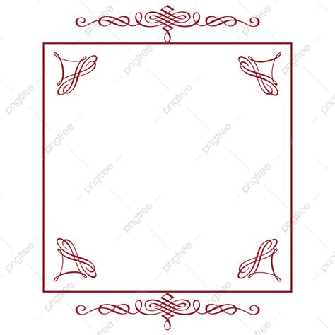 Red Border Border Texture Frame Square Png Transparent Clipart Image