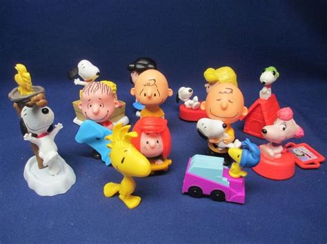 Peanuts Mcdonalds Toy Lot Of 12 Figures Snoopy Charlie Brown Ebay