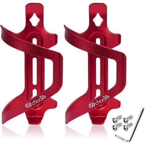 Lot De Porte Bidon En Aluminium Pour V Lo Vtt Rouge H