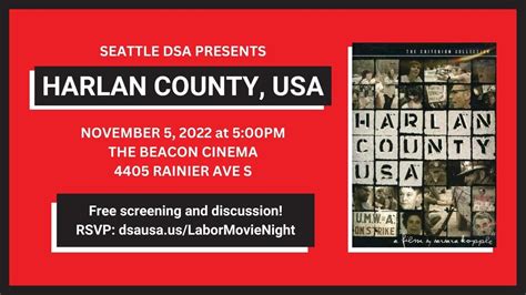 Seattle DSA Labor Movie Night Harlan County USA Action Network