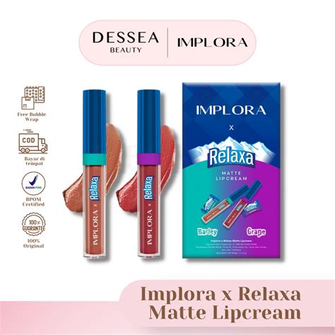 Jual IMPLORA X RELAXA MATTE LIPCREAM Shopee Indonesia