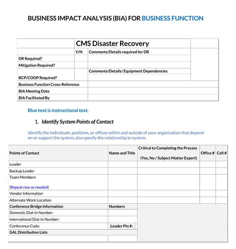 How To Conduct A Business Impact Analysis Free Templates