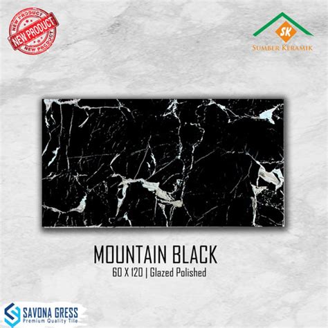 Jual Granite Lantai X Mountain Black Savona Gress Glazed