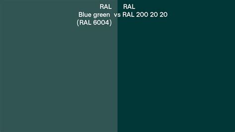 Ral Blue Green Vs Ral 200 20 20 Side By Side Comparison