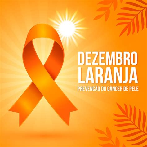 Ilustração realista de dezembro laranja Vetor Premium