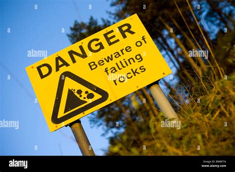 Beware Of Falling Rocks Hi Res Stock Photography And Images Alamy