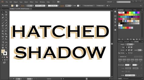 How To Create A Hatched Drop Shadow Effect In Adobe Illustrator Youtube