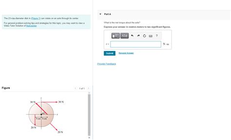 Solved The 23 Cm Diameter Disk In Figure 1 Can Rotate On Chegg