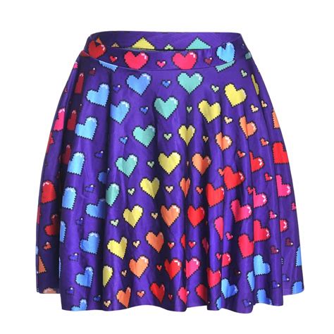 1215 Summer Women Plus Size Pleated Mini Skater Skirt Sexy Girl