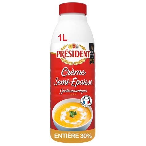 President Cr Me Semi Paisse Enti Re Gastronomique Mg L Pas Cher