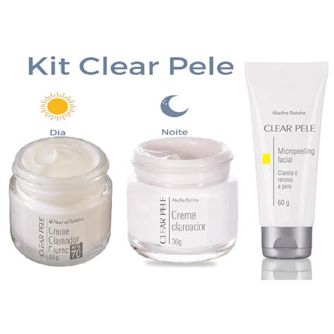 Kit Creme Clareador Diurno FPS 70 Clear Pele 30g Creme Clareador