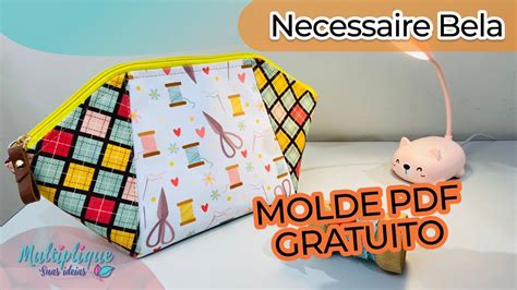 Como fazer uma nécessaire lindíssima e fácil MOLDE Necessaire