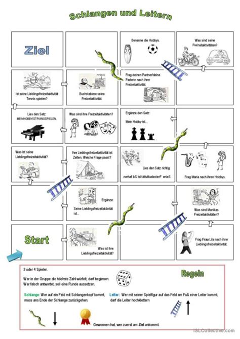 Schlangen Und Leitern Sprech Praxis Deutsch Daf Arbeitsbl