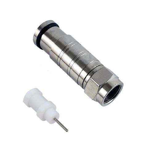 F Type Male Compression Connector For Rg11 Plenum Cable Pack Of 10