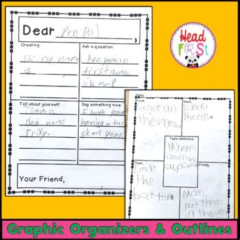 EDITABLE PreWriting Graphic Organizers Webs and Writing Outlines