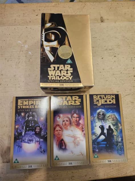 Star Wars Trilogy Special Edition Gold Box Set Vhs Sur