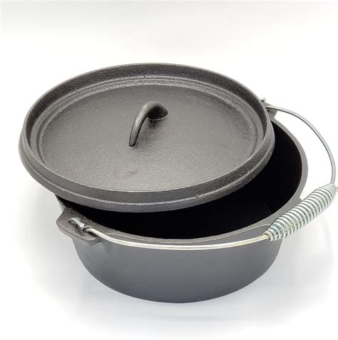 Cast Iron Dutch Oven Pot With Lid 4 1 Quart Heavy Duty And Pre