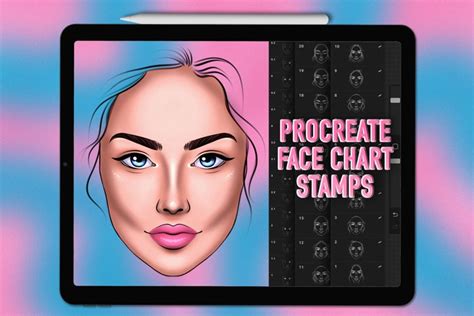 Procreate Face Chart Stamps Procreate Face Stamps