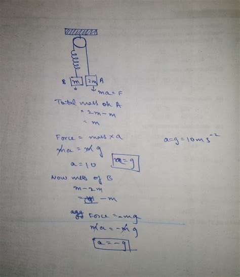 Two Blocks A And B Of Masses M And M Respectively Are Held At Rest