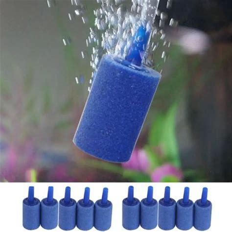 10Pcs Lot 1 Aquarium Fish Tank Aerator Air Stone Diffuser Pump Cylinder