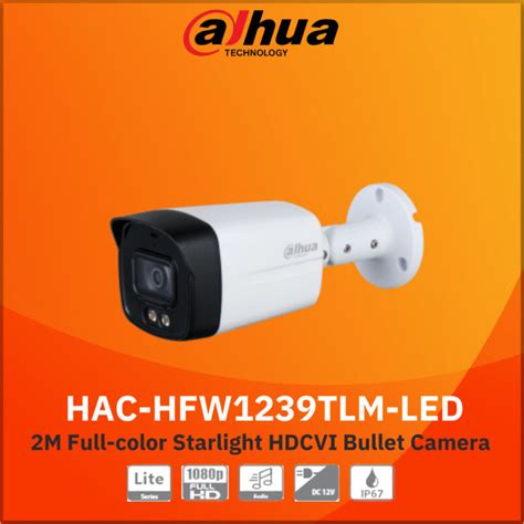 Dahua DH HAC HFW1239TLM LED A LED 2MP Full Color Starlight HDCVI Bullet