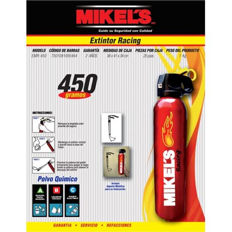 Extintor De Incendios No Recargable Rojo 450 G Mikels Emr 450 11 154109