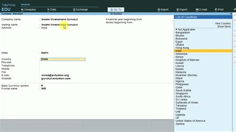 How To Alter Company In Tally Prime Hindi Youtube