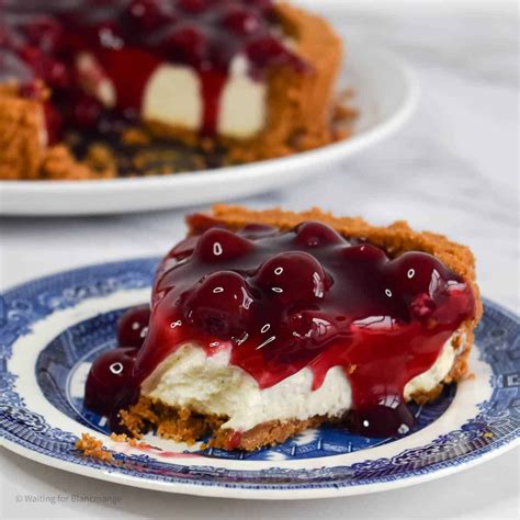 No Bake Cherry Cheesecake Pie Waiting For Blancmange Recipe No