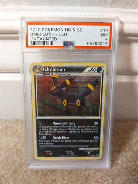 PSA 7 NM 2010 POKEMON HG SS UNDAUNTED SET UMBREON HOLO CARD 10 90 EBay