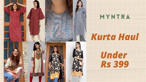 Kurta Haul Under Rs 399 Latest Affordable Myntra Kurta Haul