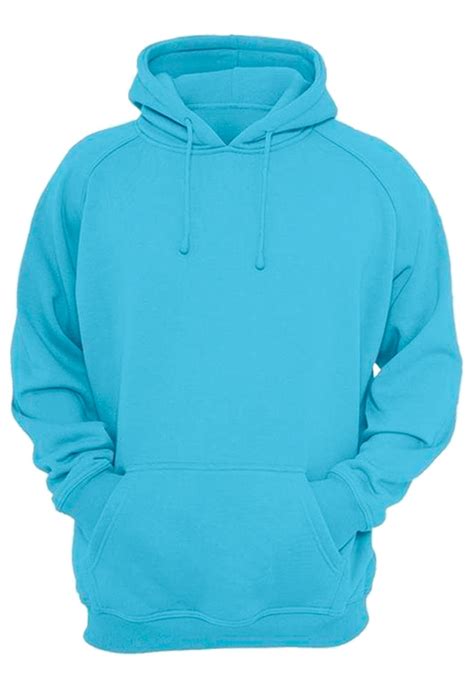 Moletom Moleton Algodão Blusa De Frio Casaco Azul Claro Fechado Liso