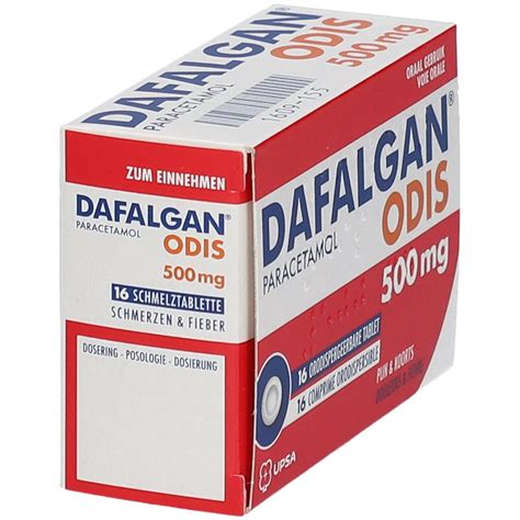 Dafalgan Odis 500mg Paracetamol Pijn Koorts 16 St Farmaline