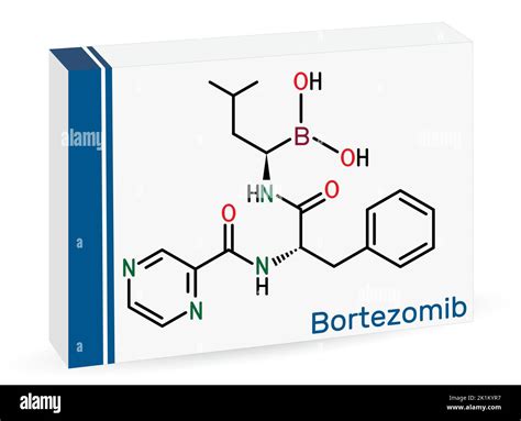 Molécula De Bortezomib Es Un Medicamento Contra El Cáncer Fórmula