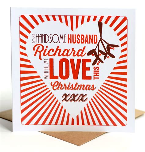 Personalised Husband Christmas Card By Allihopa Notonthehighstreet