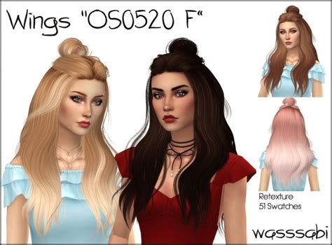 Wingssims Os0520 F Hair Retexture At Wasssabi Sims The Sims 4 Catalog