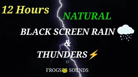 Fall Asleep Fast Rain And Thunder Sounds For Sleeping Black Screen