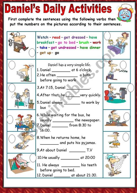 Everyday Activities Esl Worksheet By Asmaesperance