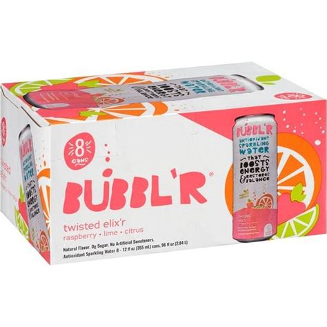 Bubbl R Raspberry Lime Citrus Twisted Elix R Antioxidant Sparkling