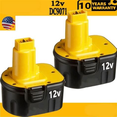 2Pack 12 Volt For DEWALT DC9071 12V Battery DW9071 DW9072 DC9740