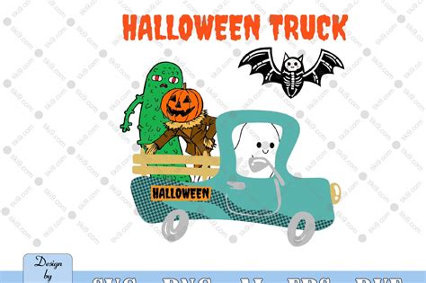 Halloween Truck Spooky Monster Boo Halloween Svg Ghost Monster Truck