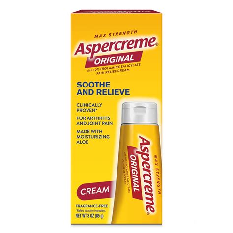 Aspercreme Maximum Strength Pain Relief Creme With Aloe 3 Oz Walmart