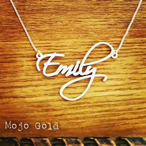 Custom Made Necklace Script Name Necklace Gold Name Necklace Etsy