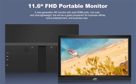 Kenowa Monitor Portatile Da 11 6 Pollici Monitor Portatile FHD 1366 X