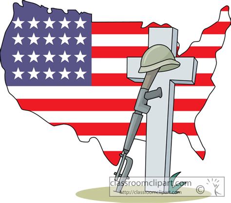 Memorial Day : memorial_day_fallen_soldier_04 : Classroom Clipart