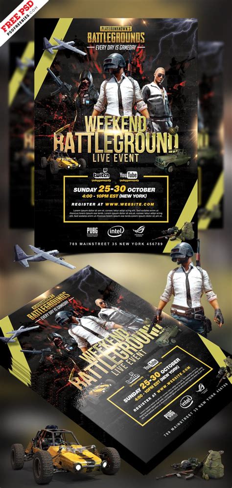 Pubg Tournament Flyer Psd Template By Psd Freebies Hot Sex Picture