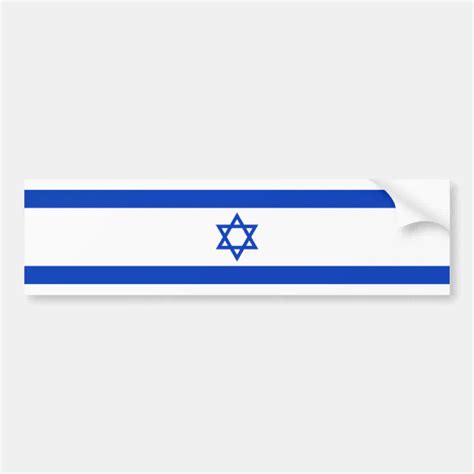 Israel Flag Bumper Sticker Zazzle